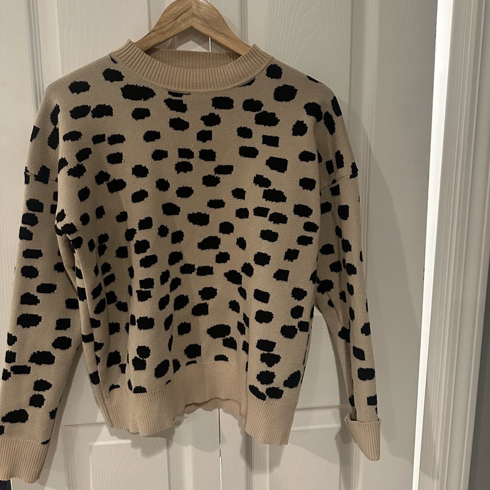 Tan and Black spotted sweater